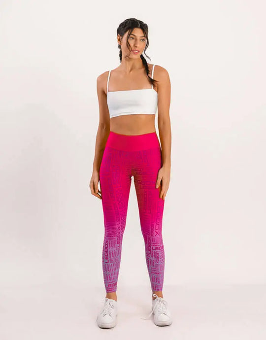 Calça Legging Cintura Alta Glow Cereja