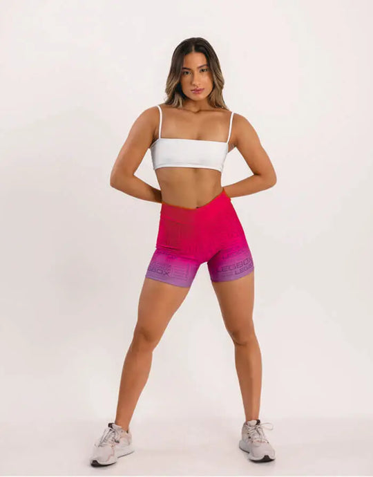 Short Fitness Feminino Glow Cereja