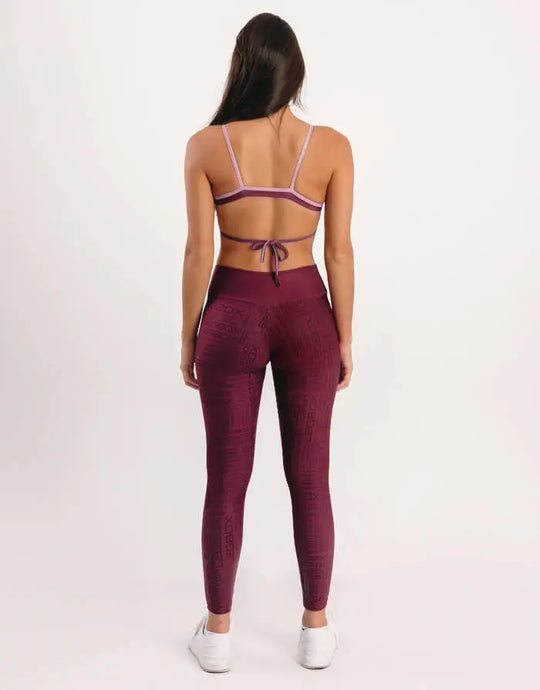 Calça Legging Cintura Alta Glow Bordô