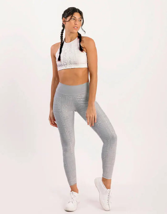 Calça Legging Cintura Alta Glow Cinza