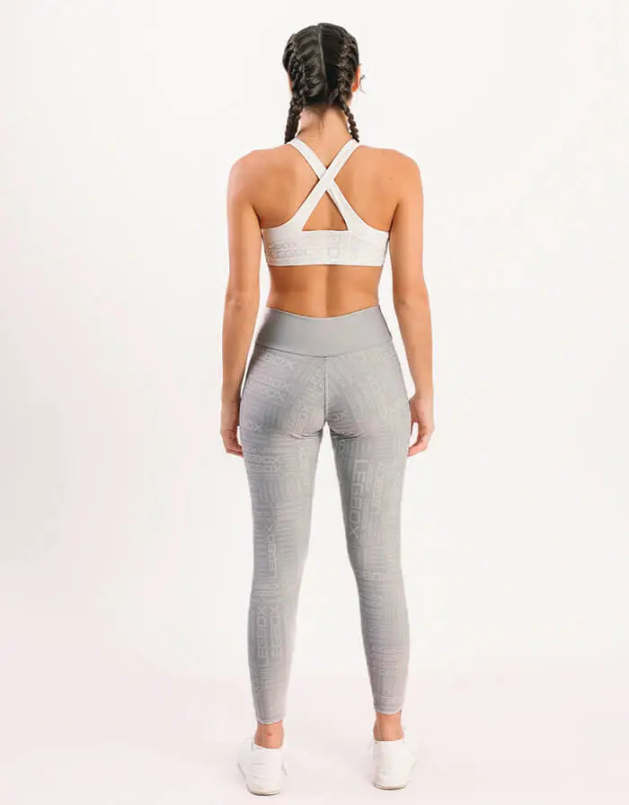 Calça Legging Cintura Alta Glow Cinza