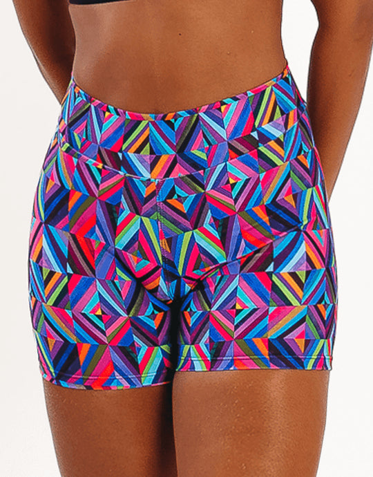 Short Fitness Mosaique Cintura Alta