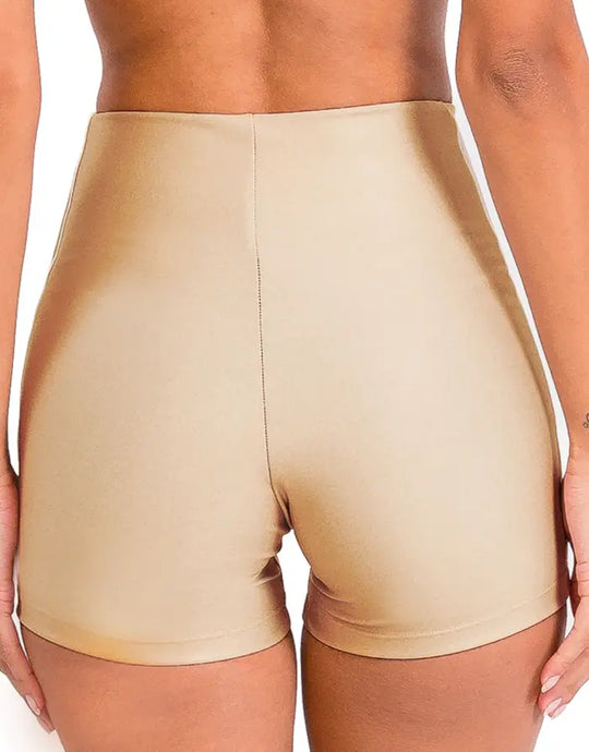 Short Fitness Feminino Friso Nude