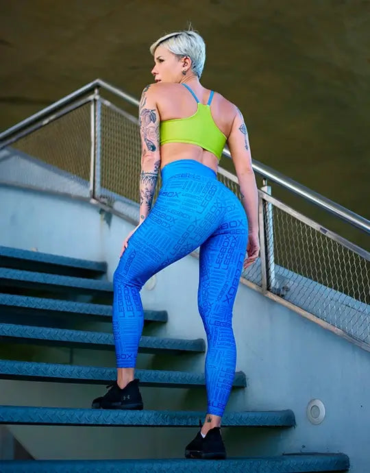 Calça Legging  Cintura Alta Glow Azul