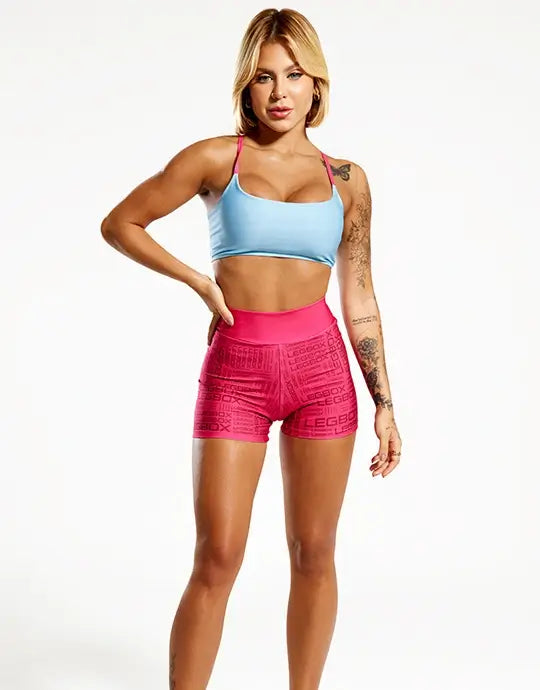 Short Fitness Feminino Glow Rosa